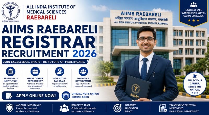 AIIMS Raebareli Registrar Recruitment 2026