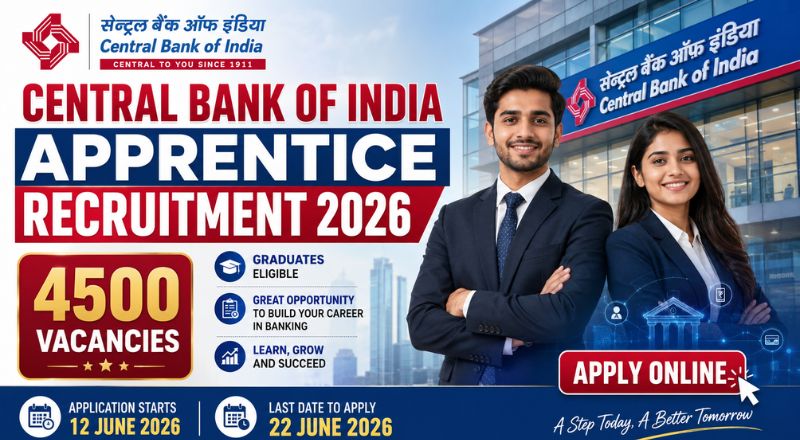 Central Bank of India Apprentice Recruitment 2026