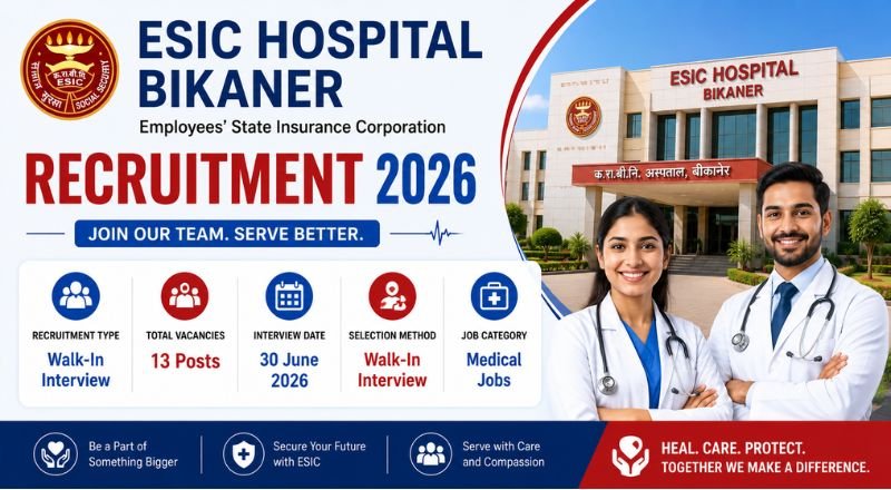 ESIC Hospital Bikaner Recruitment 2026
