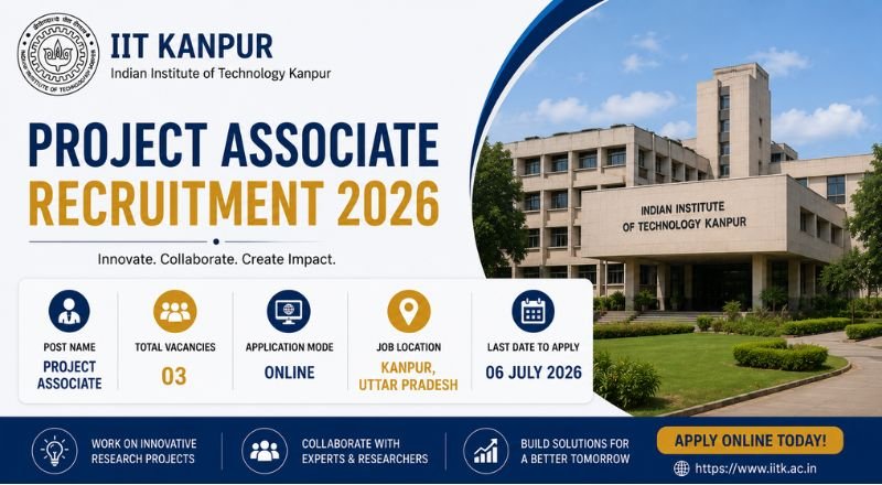 IIT Kanpur Project Associate Recruitment 2026